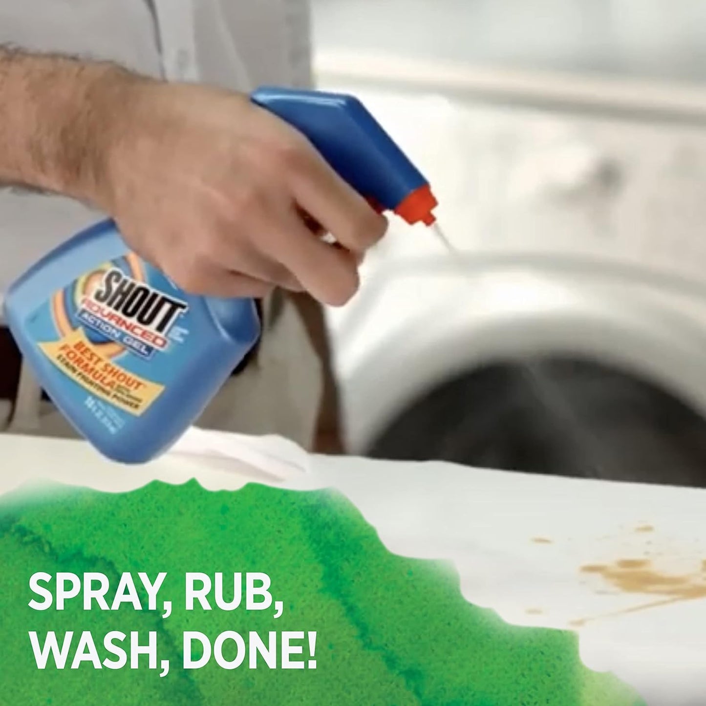 Shout Advanced Spray and Wash Laundry Stain Remover Gel, Best Shout Formula, 22 oz - Pack of 3