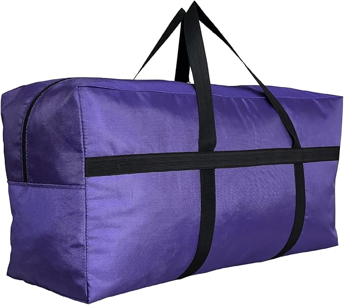 Extra Large Storage Duffle Bag with Zippers and Handles, Big Foldable Duffle Bag for Travel