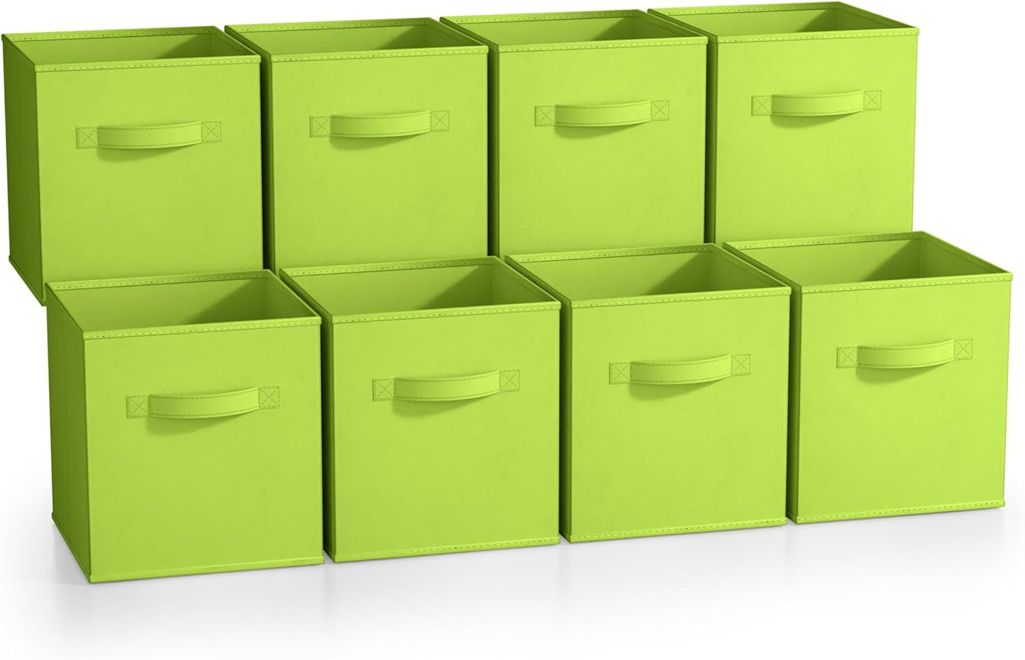 Sorbus Fabric Storage Cubes - 8 Foldable Storage Bins for Organizing Pantry, Cubbies, Toy Box - Clothes Storage & Closet Organizer - 11 Inch Collapsible Cube Baskets for Shelves with Handle