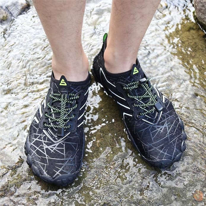 UBFEN Water Shoes Aqua Swim Shoes Mens Womens Beach Sports Quick Dry Barefoot for Boating Fishing Diving Surfing