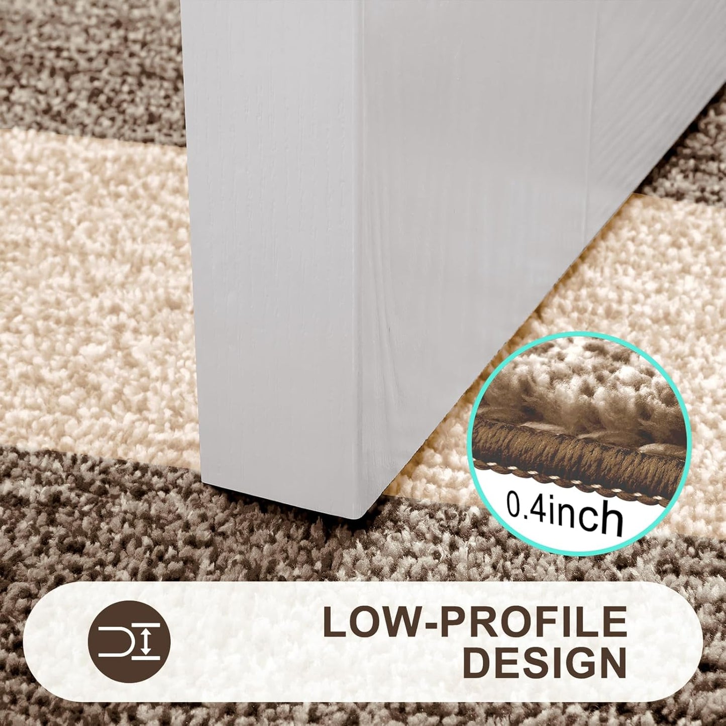 Kitinjoy Indoor Outdoor Door Mat, 71x47 Non-Slip Absorbent Dirt Trapper, Low-Profile Washable Inside Entrance Front Floor Mat, Sturdy Soft Entry Doormats for Entryway, Light Brown