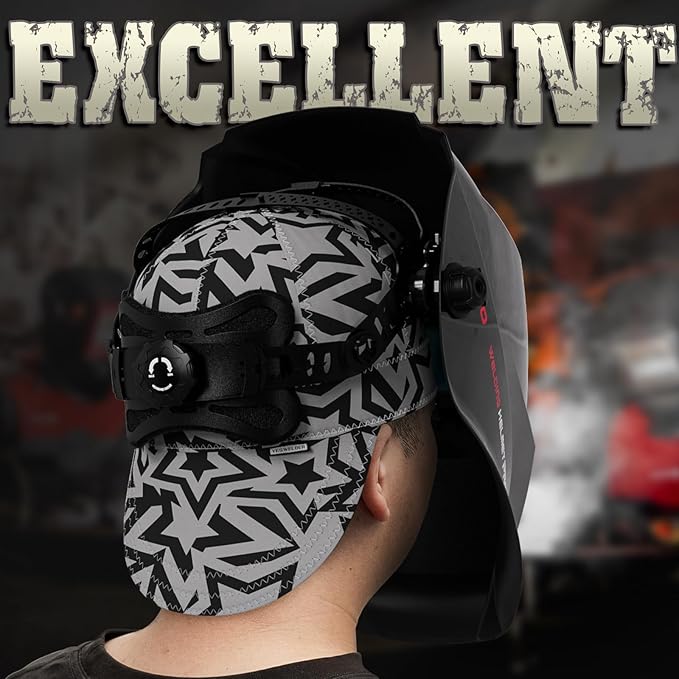 YESWELDER Welding Cap, Stellar Style 7-7/8", Heat-Resistant Reversible Durable Protective Welders Cap