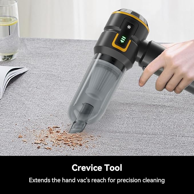 Car Vacuum Cleaner,Advanced Clean Cordless Handheld Vacuum, Compact Home and Car Vacuum with Crevice Tool,Digital Display Vacuum Cleaner