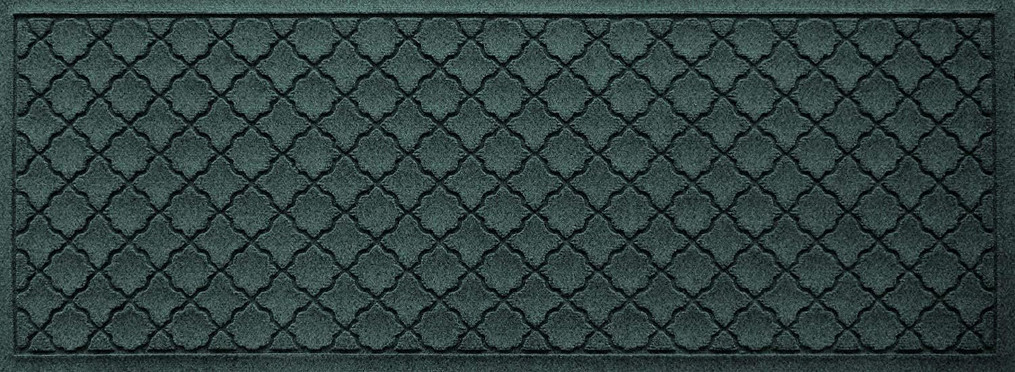 WaterHog Heavy Duty Runner Door Mat, 2' x 5', Made in USA, Durable & Skid-Resistant Entryway Mat, Water-Trapping, Indoor/Outdoor Decorative Floor Covering, Cordova Collection, Evergreen