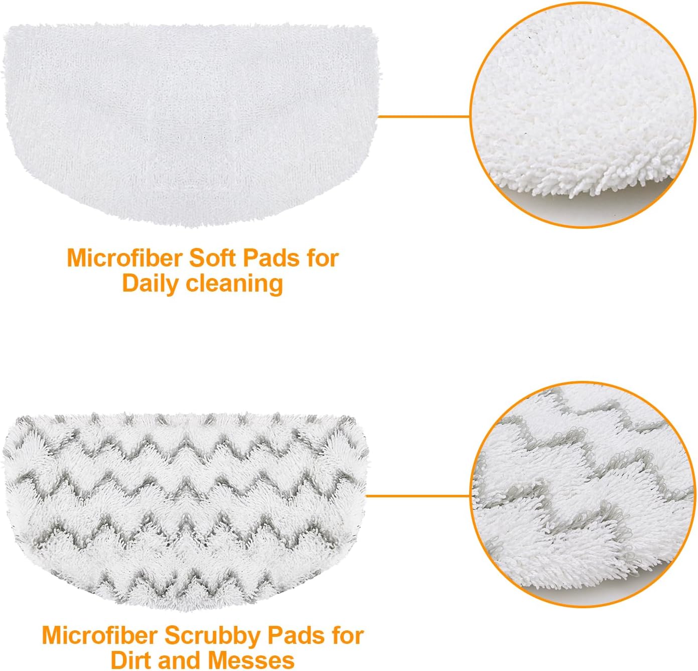 12 Pack Steam Mop Replacement Pads Compatible with Bissell Powerfresh Steam Mop 1940 1806 1544 2075 2685A 2181 2814 Series, Model 1940A 1940W 19405 2075A 2685A 5938, Microfiber Washable, Reusable