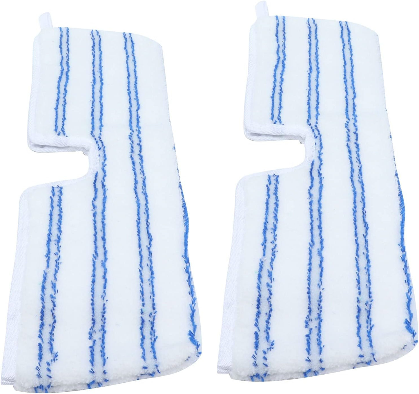 2 Pack Microfiber Mop Replacement Heads，Compatible with O-Cedar Dual Action Flat Mop for Dry/Wet Use Machine Washable Reusable Flip Mop Refills All Surface Cleaning(Blue White Stripe)