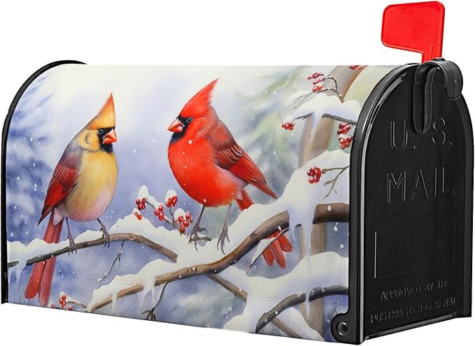 Winter Mailbox Covers - Magnetic, Waterproof, Dust-Proof, Holiday Letter Box Cover, 21x18 in for Garden & Home