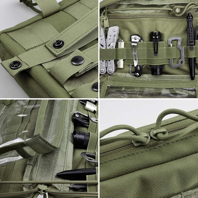 WYNEX Tactical Admin Molle Pouch, Medical EDC EMT Utility Bag Shell Design Attachment Pouches 1000D Nylon Hiking Belt Bags
