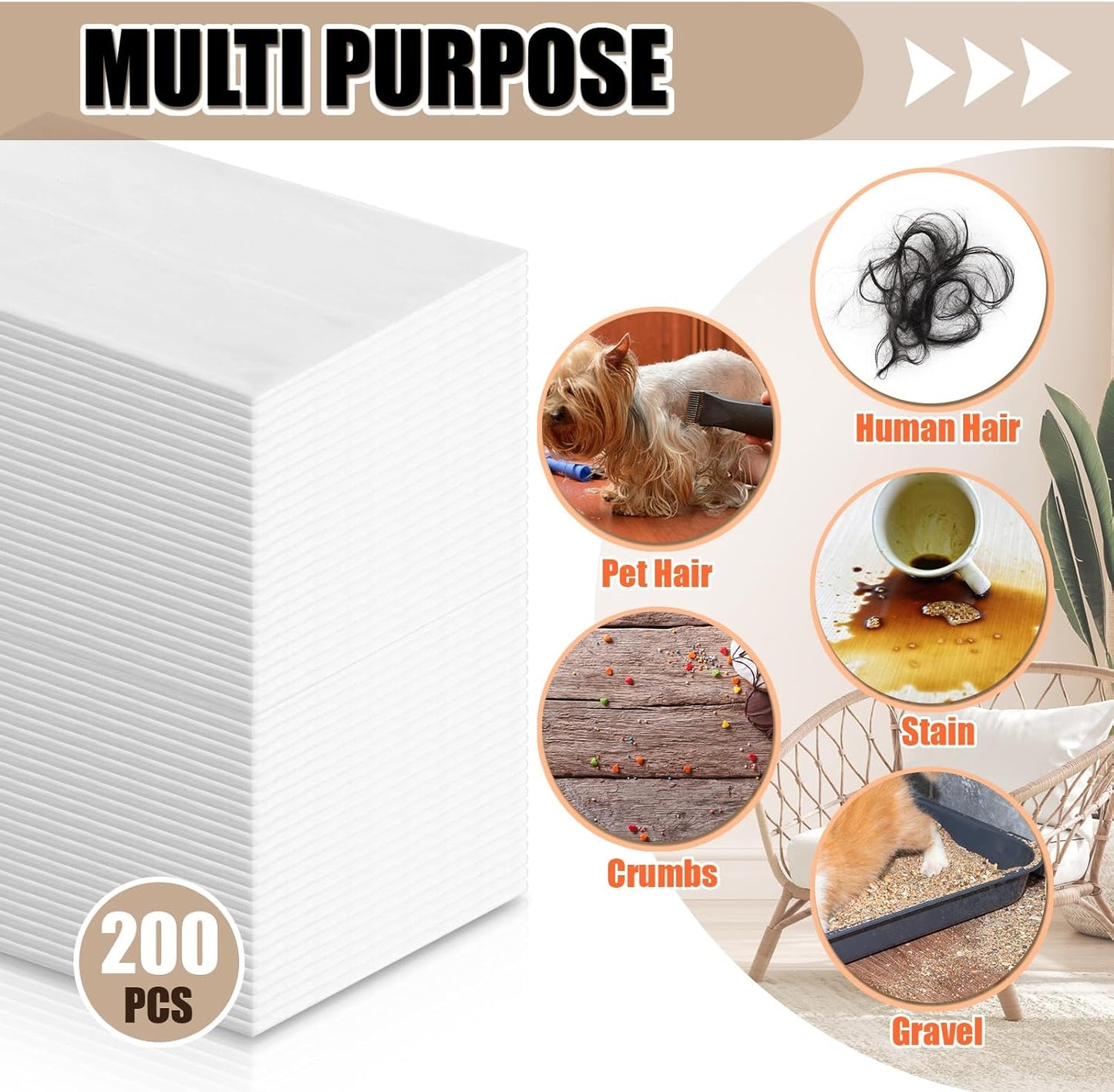 200 Counts Sweeper Wet Mopping Cloths 17.7 x 11.8'' X Large Wet Mop Pads Refills XL Disposable Floor Wipes Duster for Sweeping Scrubbing Cleaning Dry Wood Hardwood Tile