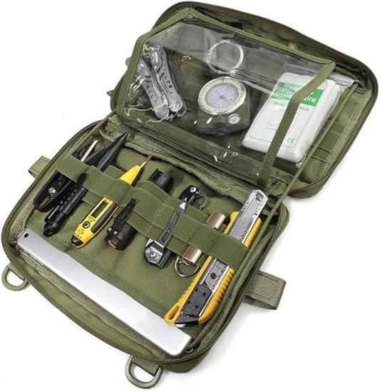 WYNEX Tactical Admin Molle Pouch, Medical EDC EMT Utility Bag Shell Design Attachment Pouches 1000D Nylon Hiking Belt Bags