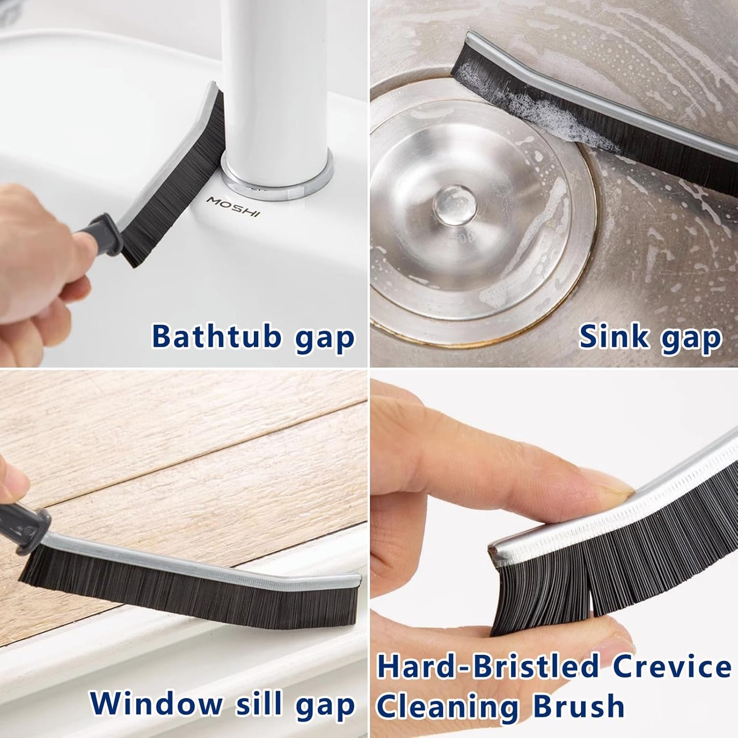 12Pcs Crevice Cleaning Brush,Small Gap Cleaning Brushes for Cleaning Bathroom,Kitchen,Window Grooves,Corners, Sinks, washbasins, Showers, faucets, bathtubs, Gas Stove and Tiles