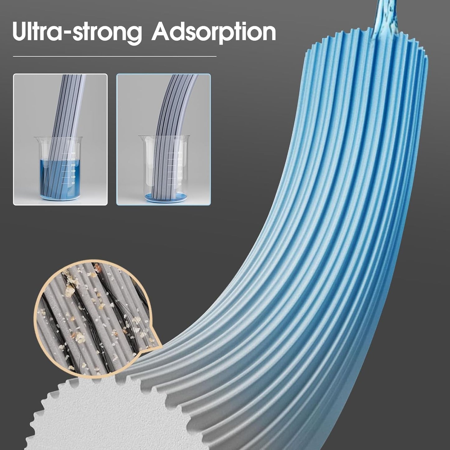 Sponge Mop,Masthome Roller Sponge Mop,Easy Self Squeeze Mop and Stainless Steel Handle,PVA Mops with 3 Absorbent Mop Refills for Home Use Tile Floor Bathroom Cleaning