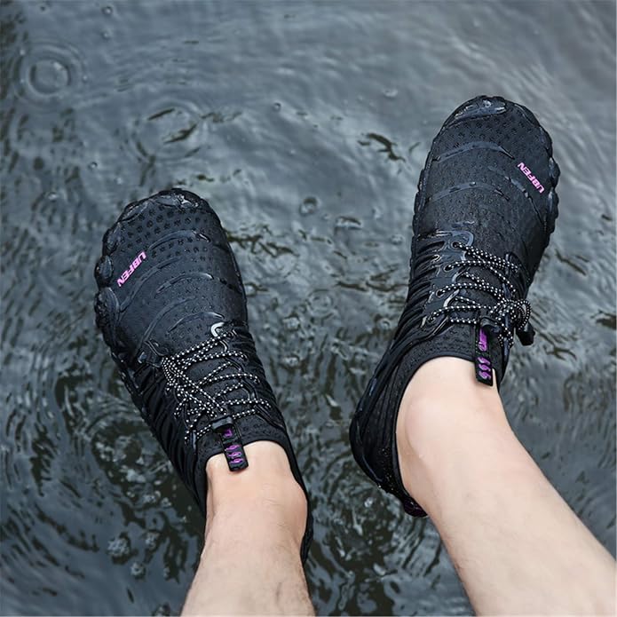 UBFEN Water Shoes Aqua Swim Shoes Mens Womens Beach Sports Quick Dry Barefoot for Boating Fishing Diving Surfing