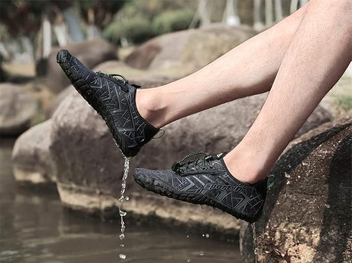 UBFEN Water Shoes Aqua Swim Shoes Mens Womens Beach Sports Quick Dry Barefoot for Boating Fishing Diving Surfing