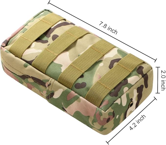 Gogoku 3 Pack Molle Pouch Combo Water Bottle Pouch Holder Tactical Molle Pouches Compact Utility Waist Bag Pack