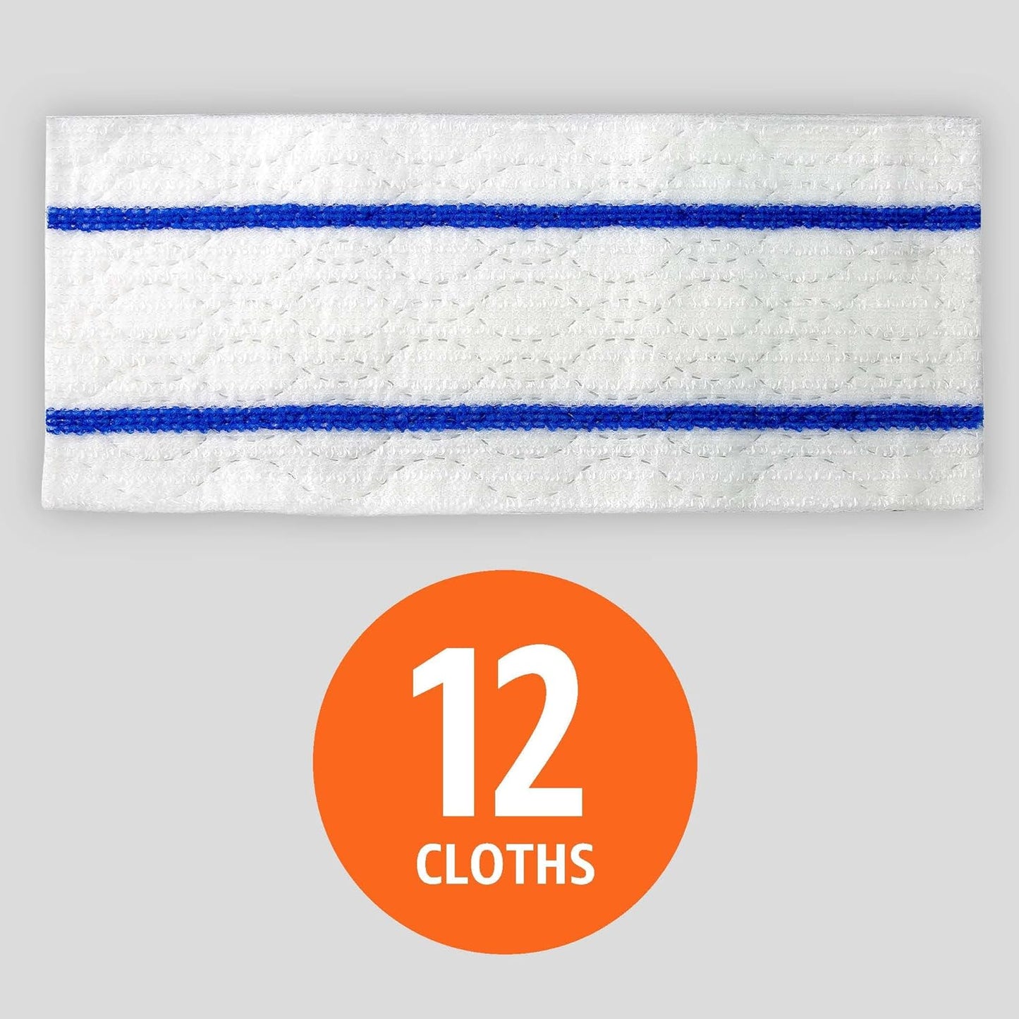 Amazon Basics Wet Mopping Cloth Refills, 12 Count (Fits Swiffer Sweeper Mop Heads)