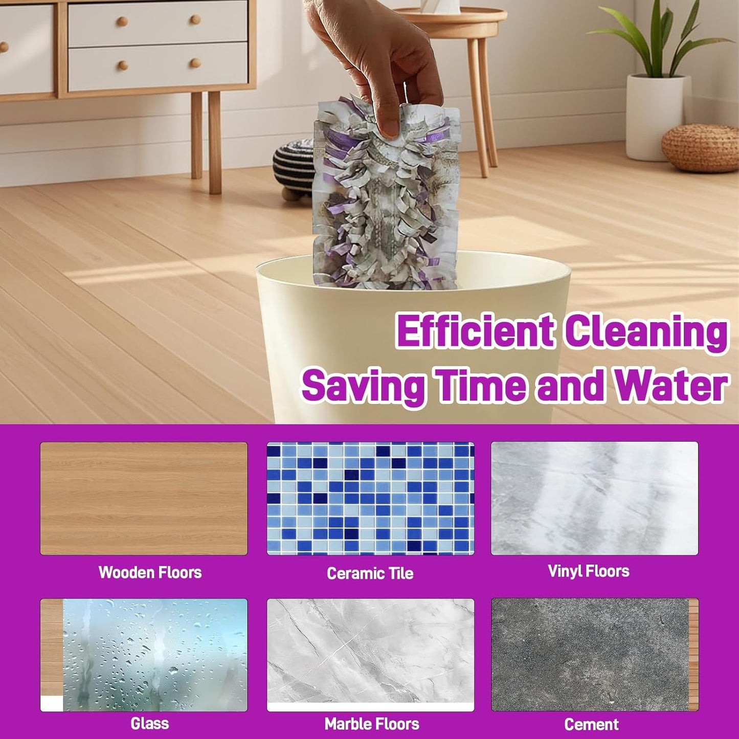 20-Pack Disposable Microfiber Power Mop Pad Refills Compatible with Swiffer Power Mop Refills,Replacement Pads for Swiffer Wet Pads Refill,Non-Washable & Unscented