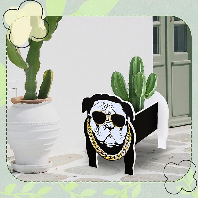 Shar Pei Planter, Pet Shape Garden Pots Plant Pots for Indoor/Outdoor Gardens Decoration, Funny, Surprise Gifts/Souvenirs for Pet Lovers