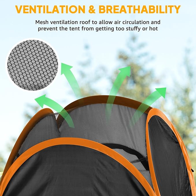 Chihee Outdoor Privacy Shelter Pop Up Camping Bathroom Tent Pod Portable Changing 1 Room Instant Camp Toilet Stall Shower Tents Dressing Room Foldable with Cover Floor Carry Bag Hiking Fishing