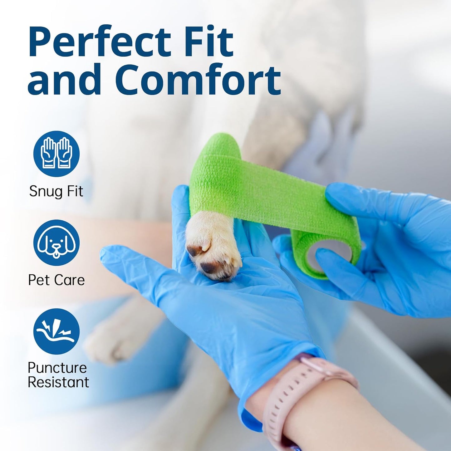 Disposable Nitrile Exam Gloves, Blue, Nitrile Gloves Disposable Latex Free, Medical Gloves, Cleaning Gloves, Food-Safe Rubber Gloves, Powder Free, Non-Sterile, 1000-ct Case (Large)