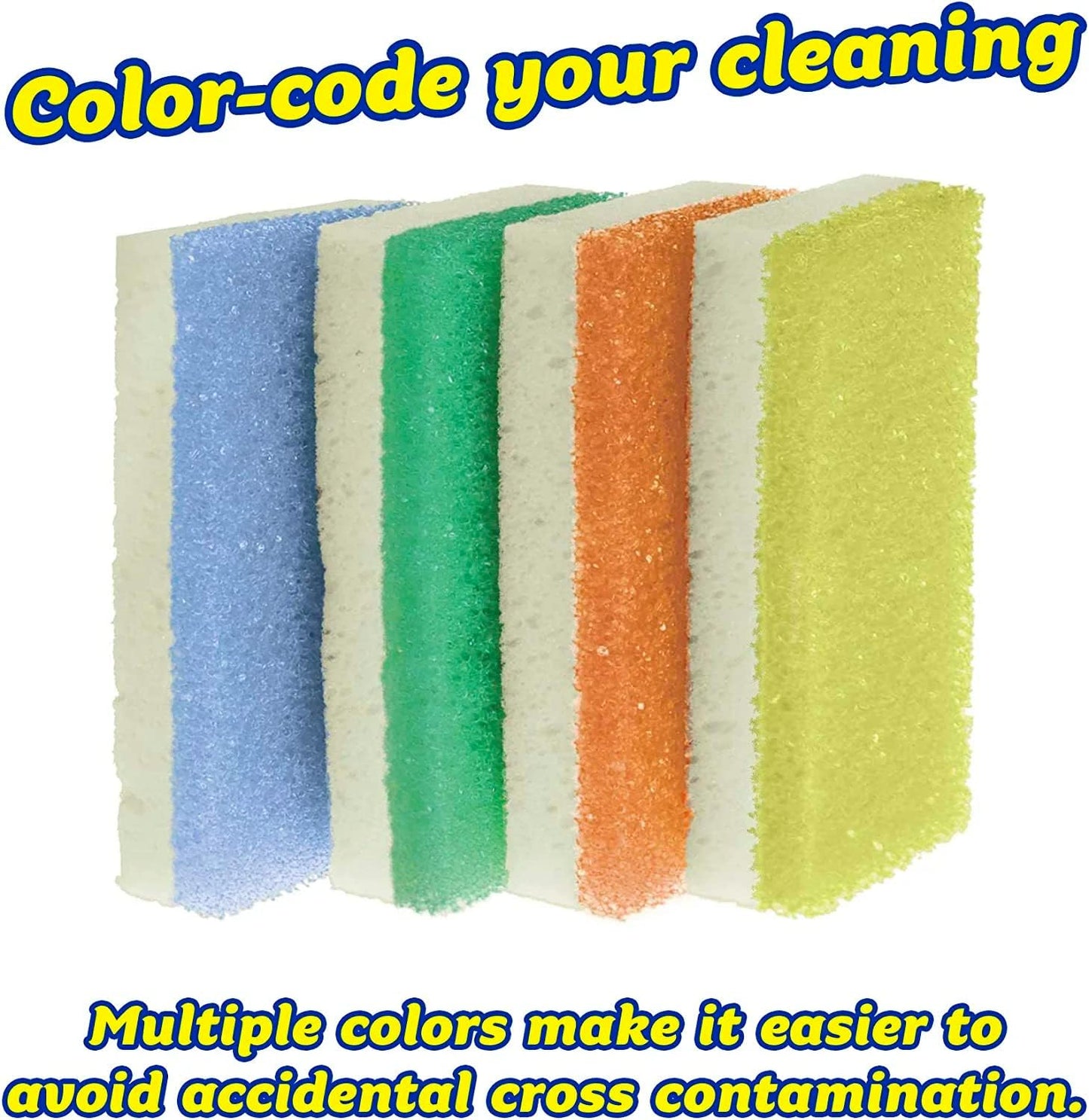 Scrub Daddy Extra Large Sponge Daddy - Bulk Kitchen Sponges for Cleaning Different Rooms & Surfaces - Dual-Sided Dish Scrubber with FlexTexture Foam (18 Count)