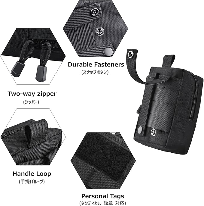 Azarxis Molle Pouches, Tactical Compact EDC Small Utility Pouch Waist Bags Sundries Storage Admin Organize Gear Gadget for Military Backpack