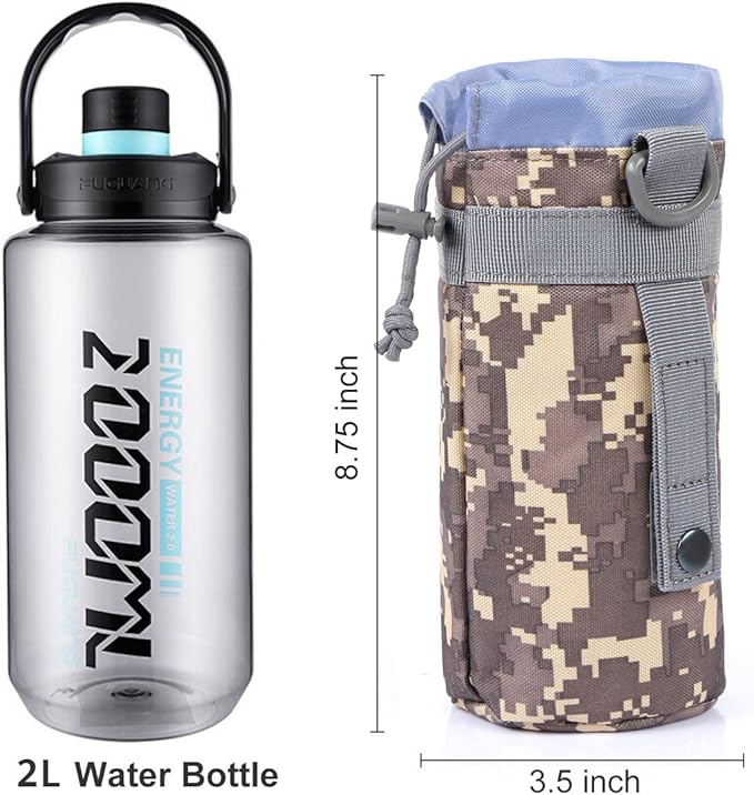 Gogoku 3 Pack Molle Pouch Combo Water Bottle Pouch Holder Tactical Molle Pouches Compact Utility Waist Bag Pack