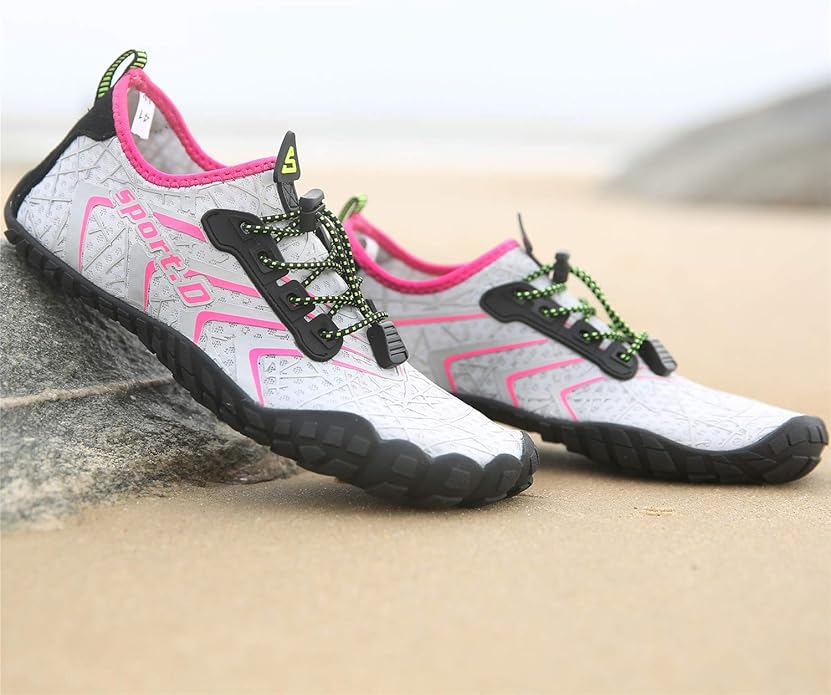 UBFEN Water Shoes Aqua Swim Shoes Mens Womens Beach Sports Quick Dry Barefoot for Boating Fishing Diving Surfing