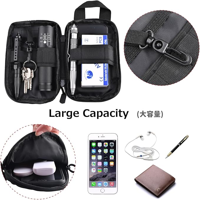 Azarxis Molle Pouches, Tactical Compact EDC Small Utility Pouch Waist Bags Sundries Storage Admin Organize Gear Gadget for Military Backpack