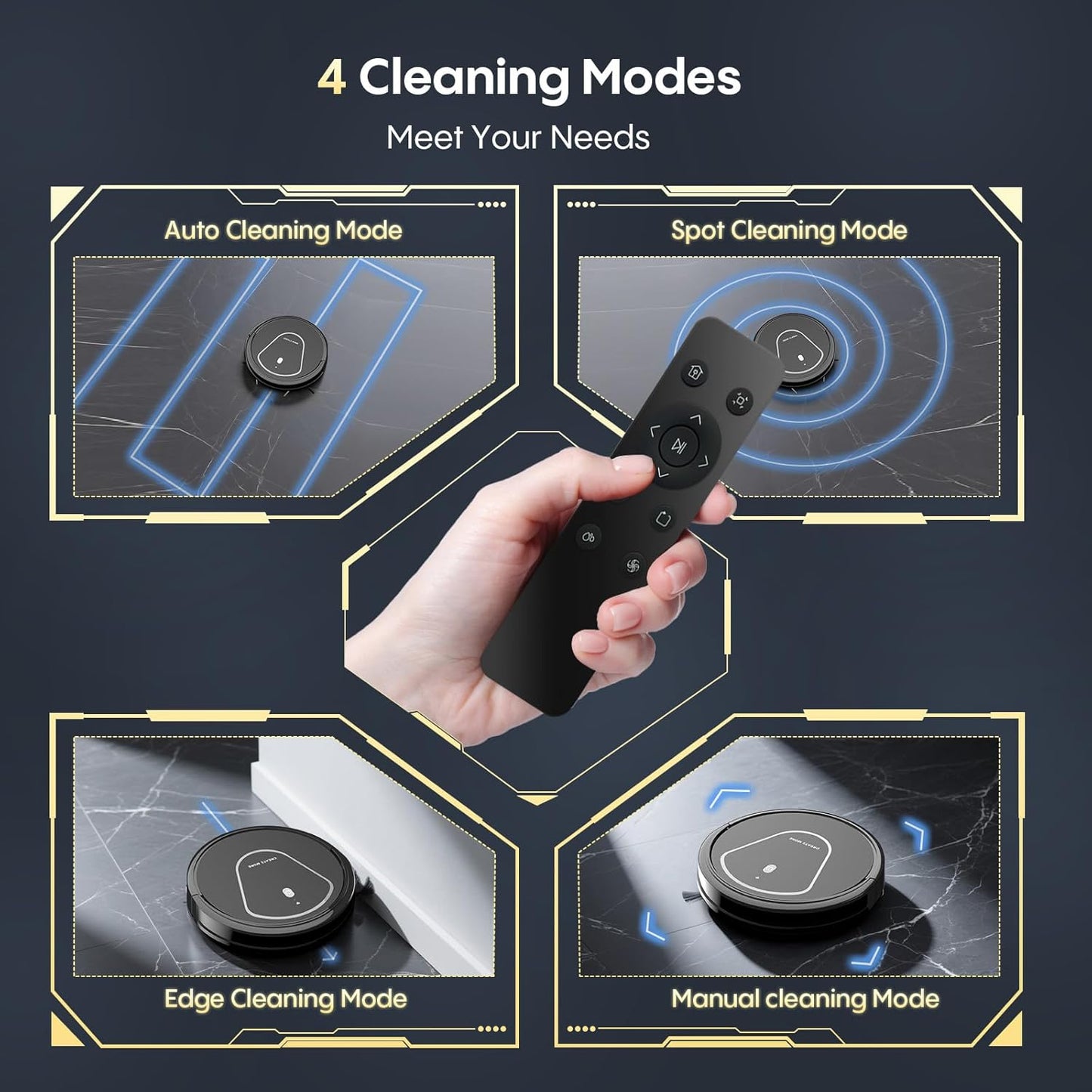 Bagotte Robot Vacuum and Mop Combo, 3 in 1 Vacuum Robot with 5000Pa Strong Suction,WiFi/App/Voice, Schedule, Self-Charging, Slim, Ideal for Hard Floor, Pet Hair, Carpet