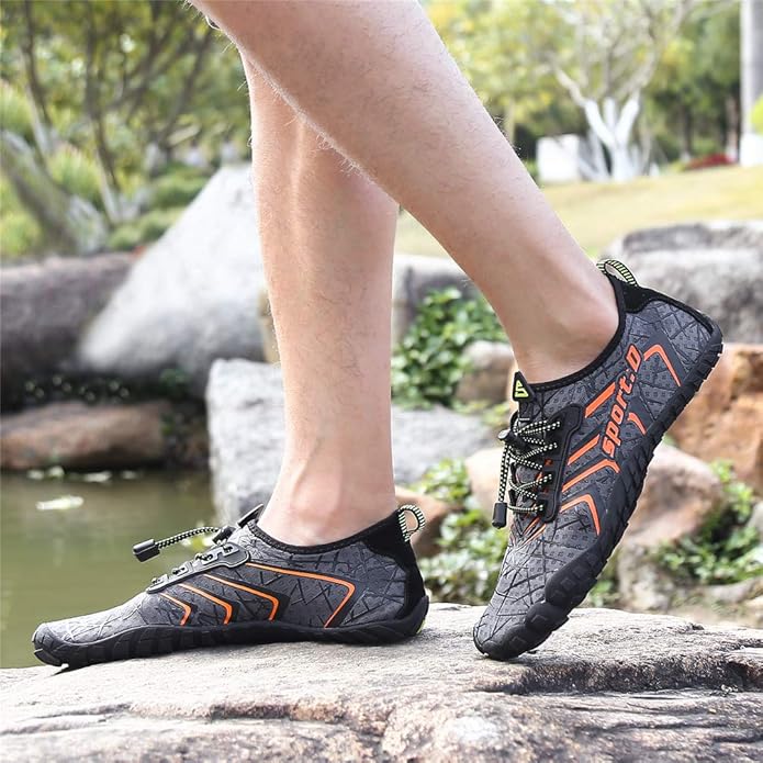 UBFEN Water Shoes Aqua Swim Shoes Mens Womens Beach Sports Quick Dry Barefoot for Boating Fishing Diving Surfing