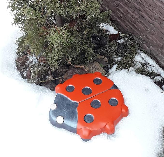 Betonex Ladybug Stepping Stone Mold Concrete Cement Mould ABS Moth Garden Path #S49 (Big 15.55 in)