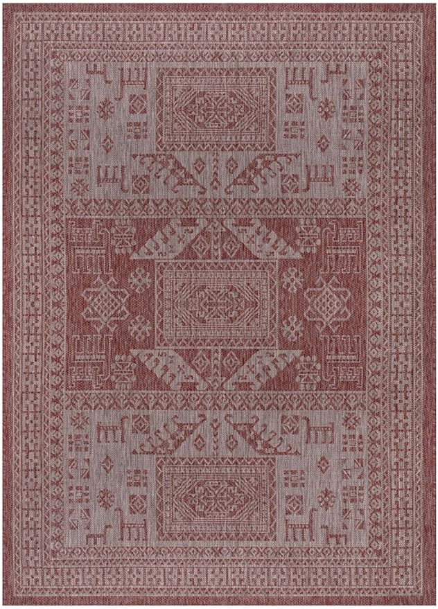 Keen Home Design Terrace Outdoor Area Rug - 4x6 Washable Indoor/Outdoor Rug for Patio, Kitchen, Balcony, Beach, Garden, Deck and Porch, Size: 3'10"x5'7"