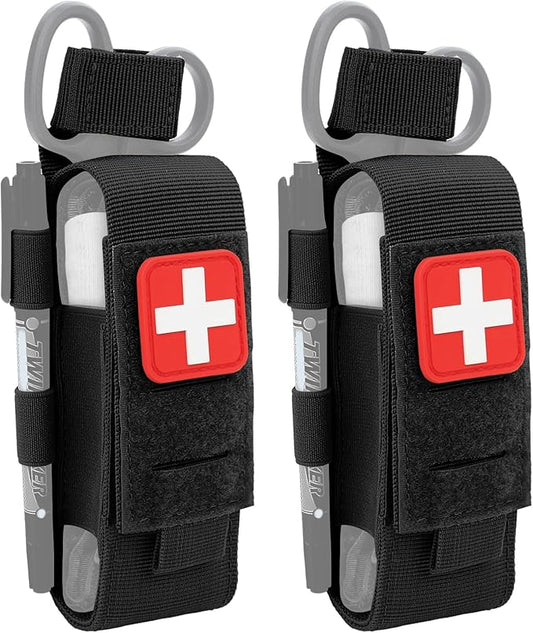 ZZY Tactical Tourniquet Pouch Holder, Molle Medical Shears Pouch EMT Scissors Bag Fit for Tourniquet, EMT Shears, Folding Knife, Outdoor Small Tool Bag Organizer