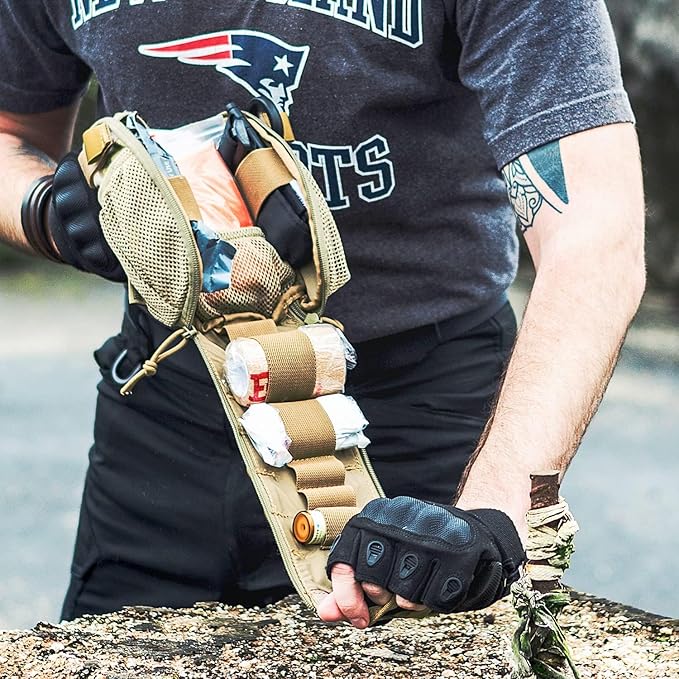 OneTigris IFAK Pouch - Large IFAK Molle Pouch Empty First Aid Bags Only Medical Trauma Kit Bag EMT Pouch MED Waist Bag for Outdoor