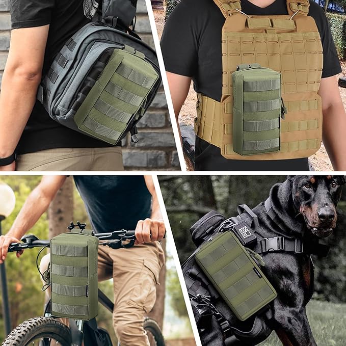 FUNANASUN 2 Pack Molle Pouches Tactical Pouch Small Molle Pouch Compact Water-Resistant EDC Pouch Molle Bag