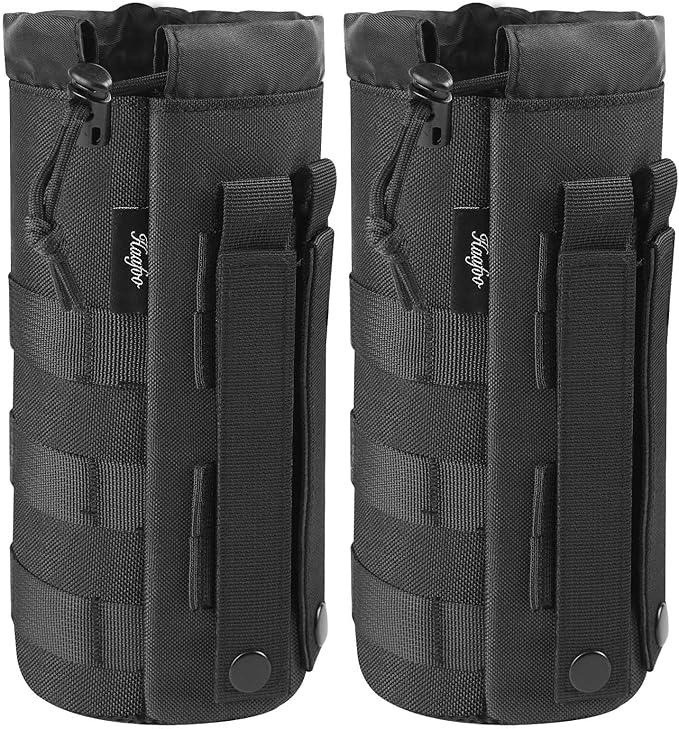 Molle Water Bottle Holder, Upgraded 1000D Nylon Tactical Molle Water Bottle Pouch, Sports Water Bottle Bag Bottom Mesh Lining Hydration Carrier for Camping, Climbing, Hiking and Travelling