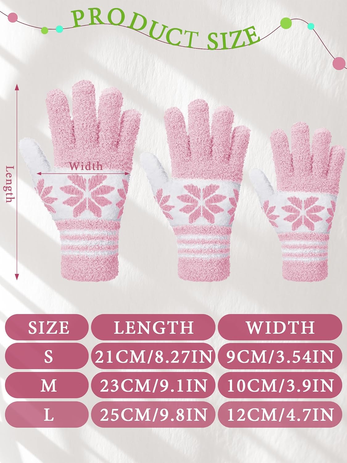 Patelai 3 Pairs Microfiber Plant Dusting Gloves Leaf Cleaning Gloves for Indoor Plants, Blinds, Furniture, House(Large,Snowflake Yellow, Pink, Blue, White)