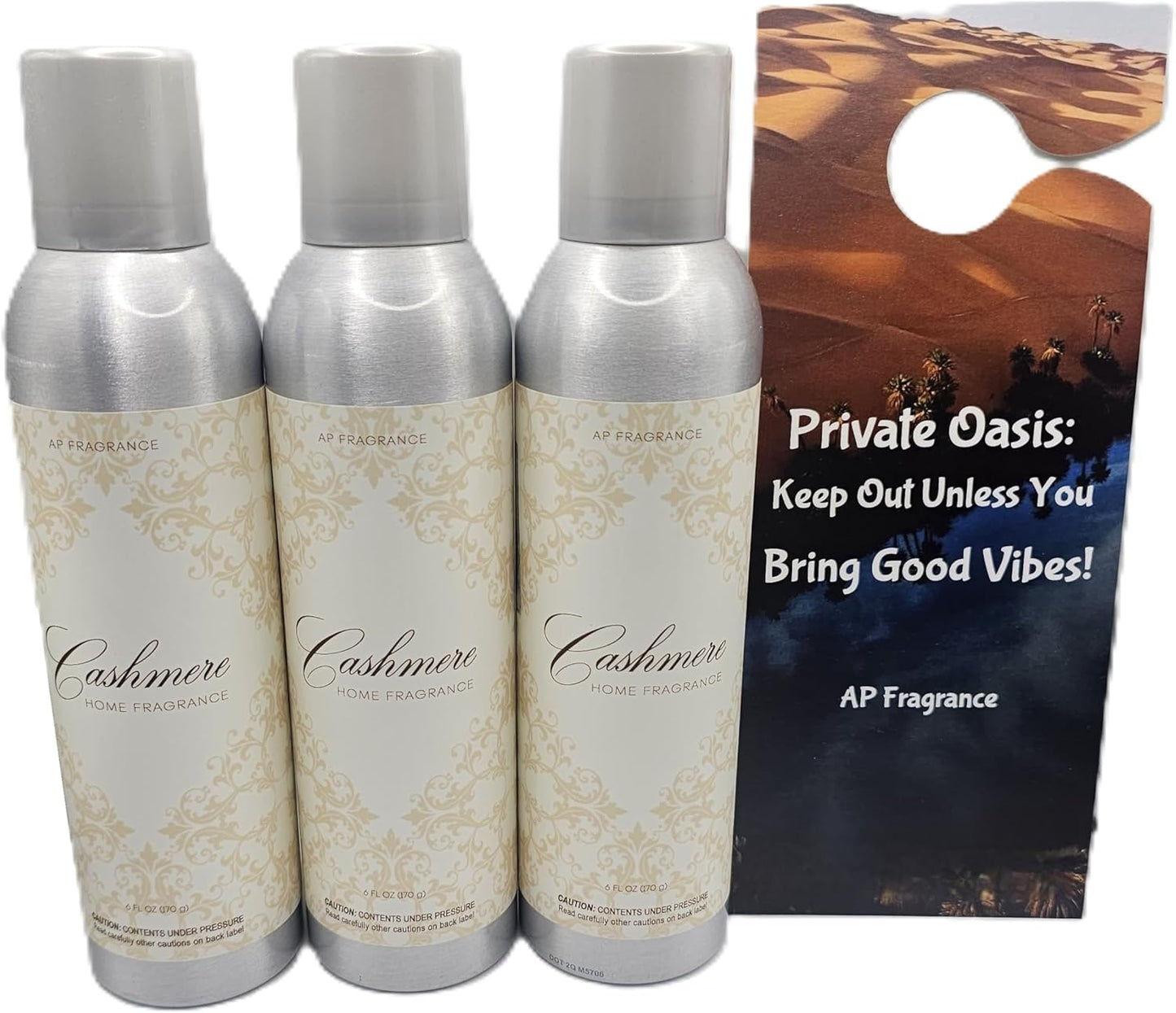 FreshRevive - Cashmere Room Fragrance Spray - Eliminates Odors, Long-Lasting, 3 Pack