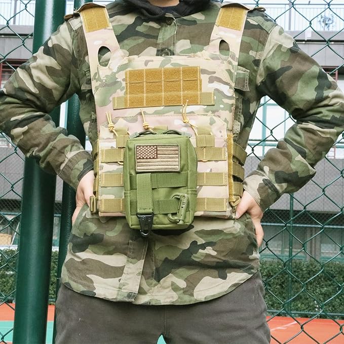 Tactical Molle Pouch Compact EDC Bag Utility Tool Pouch Durable 600D Nylon Small Travel Bag Molle Accessories Organizer for Outdoor Activity