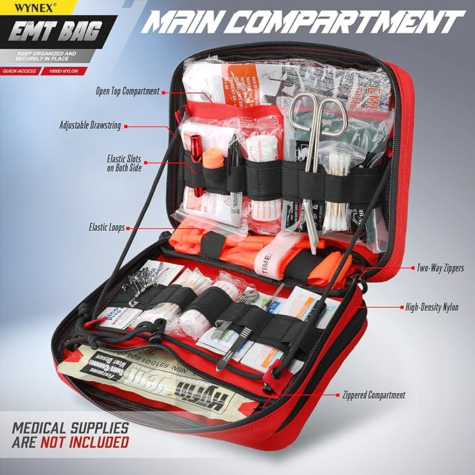 WYNEX Tactical Large Admin Pouch of Double Layer Design, Molle EDC EMT Utility Pouch with Map Sleeve Modular Tool Pouch Large Capacity Flag Patch Included