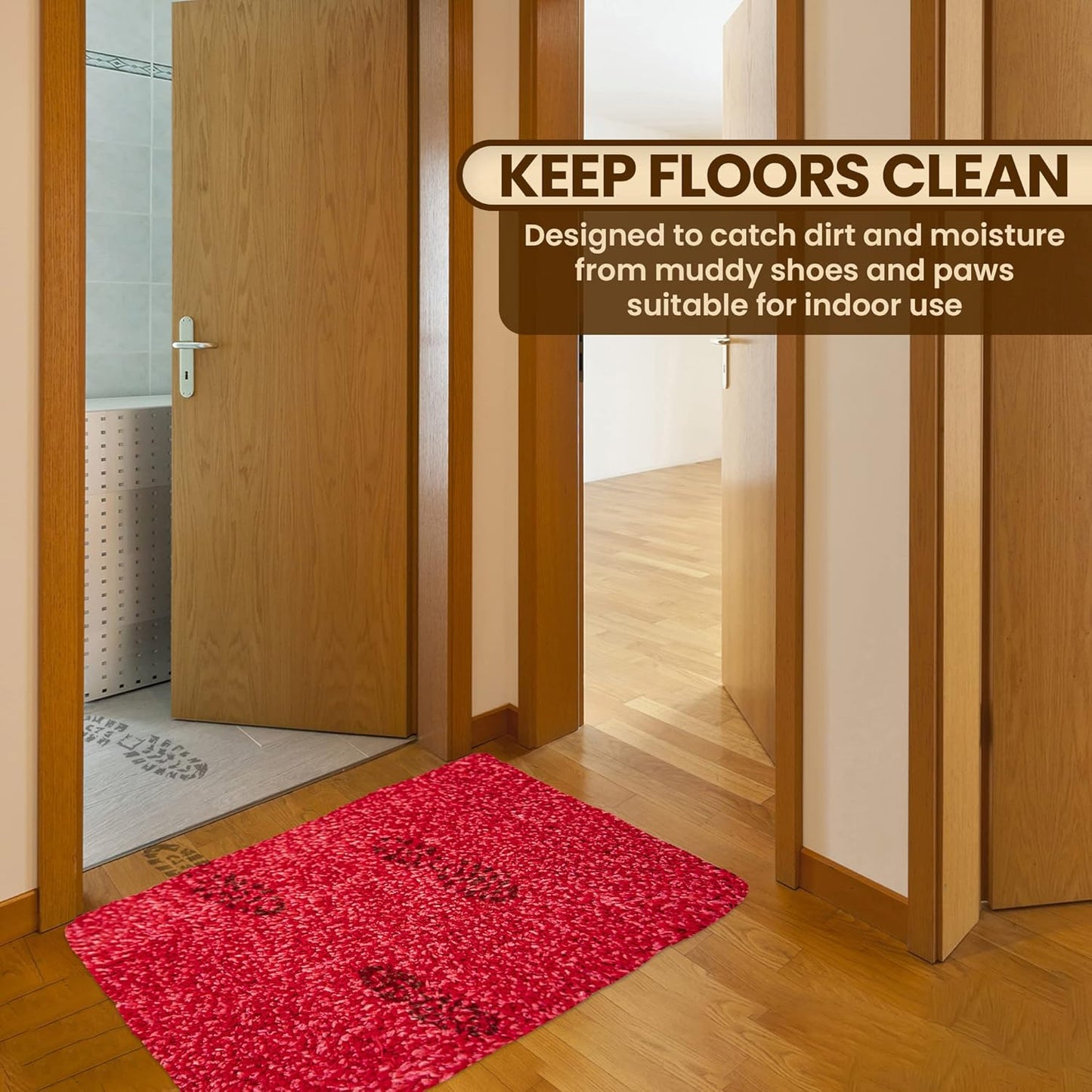 Premium Microfiber Indoor Door Mat – 20"x30" Washable Entry Mat, Non-Slip, Waterproof Backing, Super Absorbent, Low Profile Entryway Doormat for Indoor Entrance