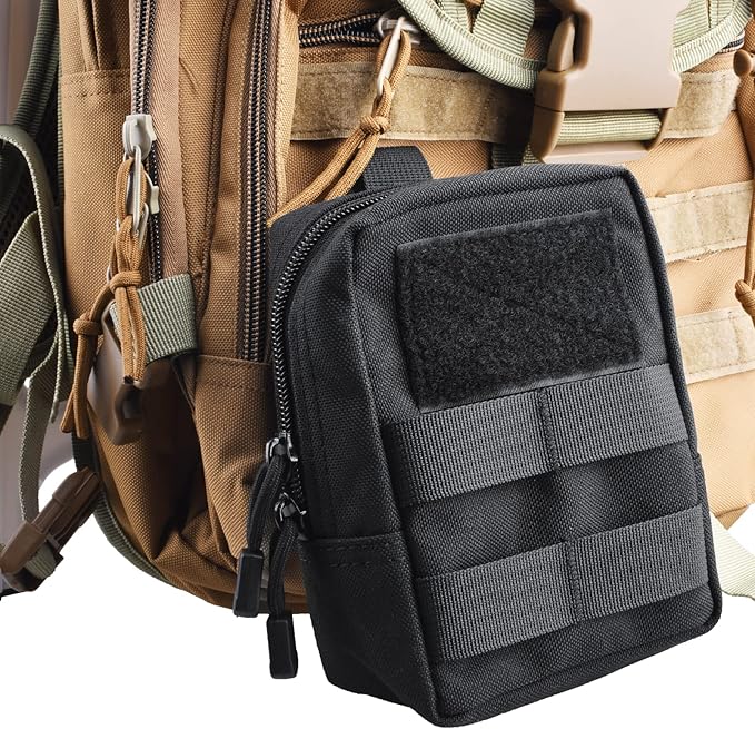 Azarxis Molle Pouches, Tactical Compact EDC Small Utility Pouch Waist Bags Sundries Storage Admin Organize Gear Gadget for Military Backpack