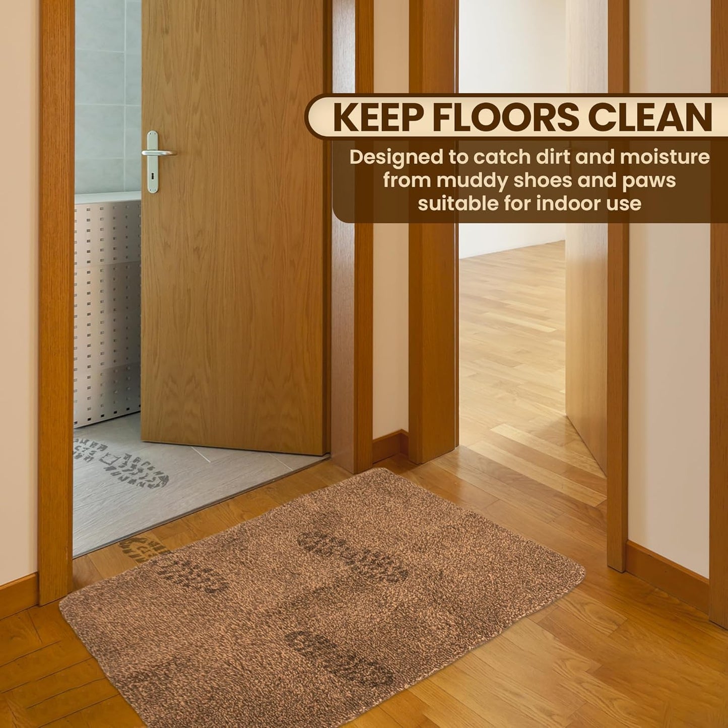 Premium Microfiber Indoor Door Mat – 36"x60" Washable Entry Mat, Non-Slip, Waterproof Backing, Super Absorbent, Low Profile Entryway Doormat for Indoor Entrance