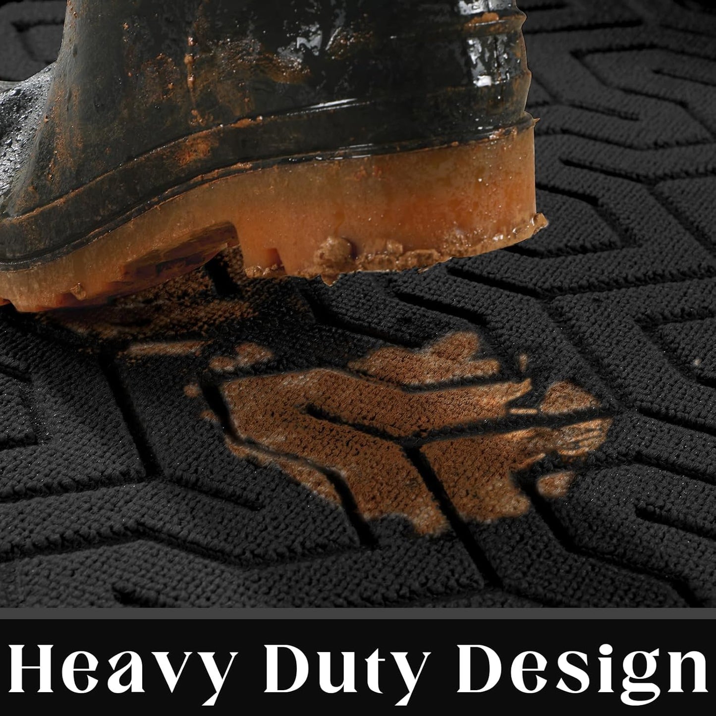 Yimobra 72x24 Indoor Outdoor Runner Rug, Heavy-Duty Waterproof Entrance Mat for High Traffic Areas, Commercial Grade Welcome Door Mat, Easy Clean, Black