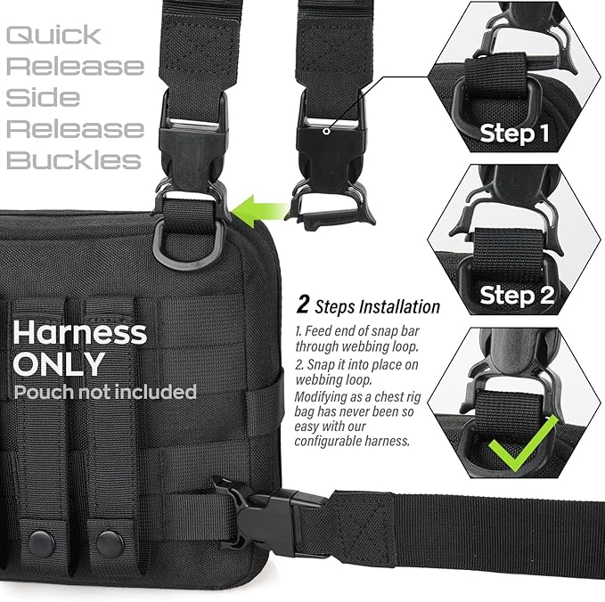 WYNEX Tactical Large Admin Pouch of Double Layer Design, Molle EDC EMT Utility Pouch with Map Sleeve Modular Tool Pouch Large Capacity Flag Patch Included