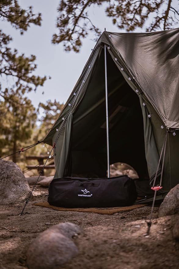 WHITEDUCK HOPLITE Heavy Duty Military Canvas Duffel Bag, Army Cargo Style, Foldable Tactical Outdoor Bag, Travel, Storage