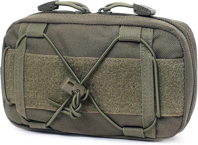 Tactical Molle Horizontal Admin Pouch Compact 1000D Utility EDC Tool Bag with Shoulder Strap