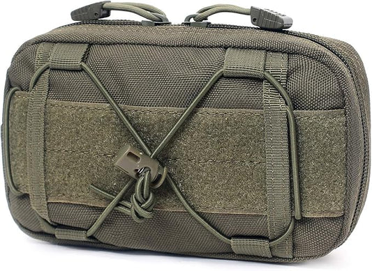 Tactical Molle Horizontal Admin Pouch Compact 1000D Utility EDC Tool Bag with Shoulder Strap