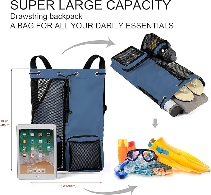 BeeGreen Drawstring Backpack for Men Women Athletic Gym Sports Workout Beach Swim …